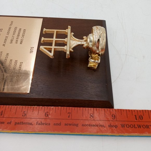 1976 4H Support Wall Plaque Vintage Western Art Decor 4 H Club - Picture 13 of 13